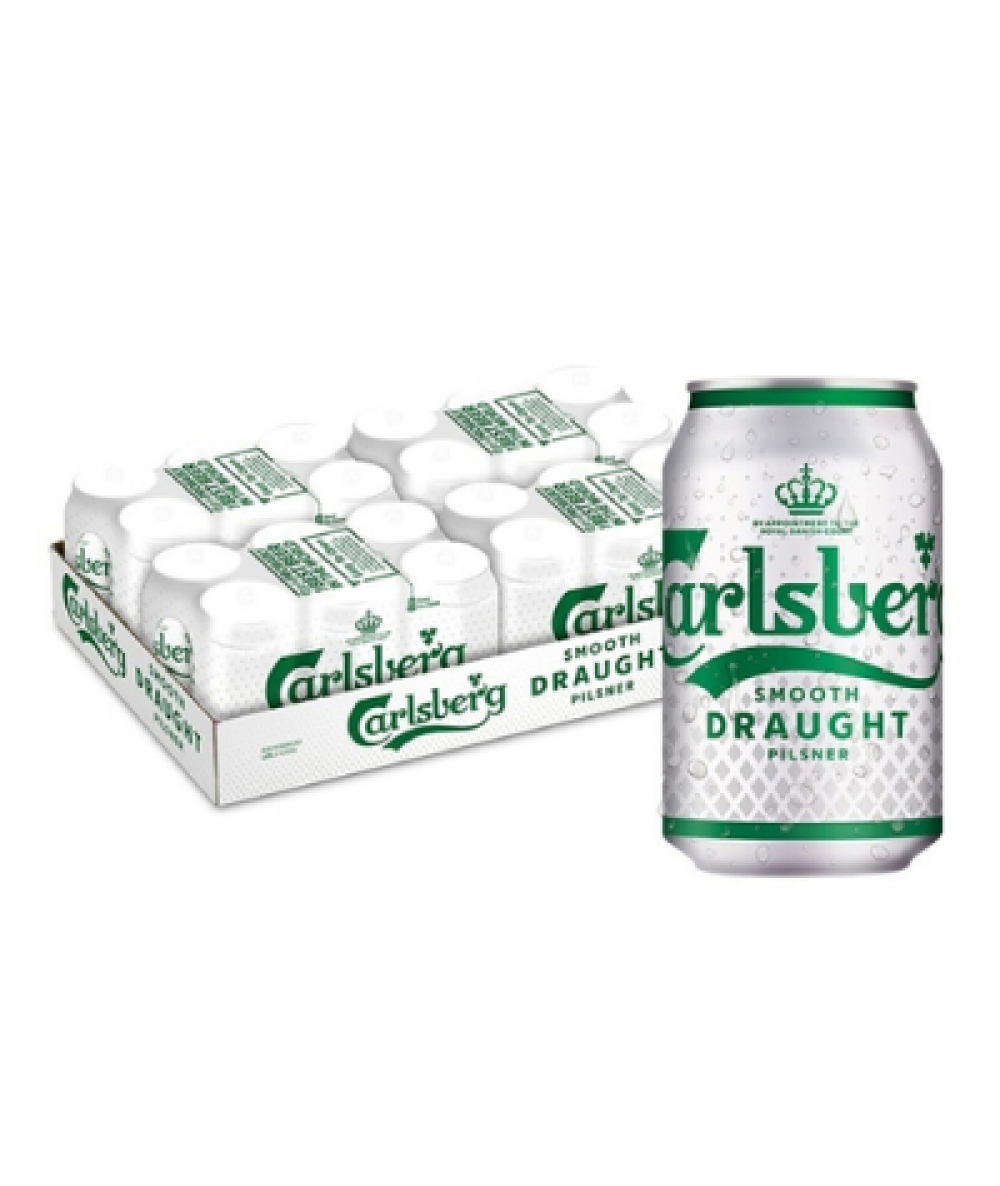 Carlsberg Smooth Draught Can 24x320ml-CTN