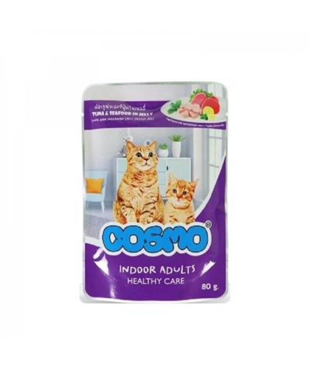 Cosmo W.Cat Food (Tuna&Sfood in Jelly)*48 80g