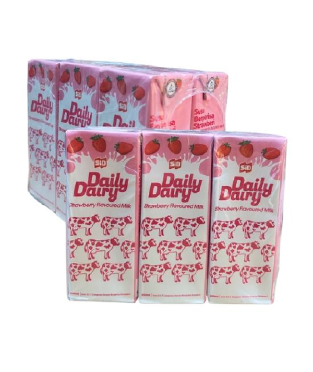 Daily Dairy UHT Strawberry Flv Milk 4(6x200ml)-OTR