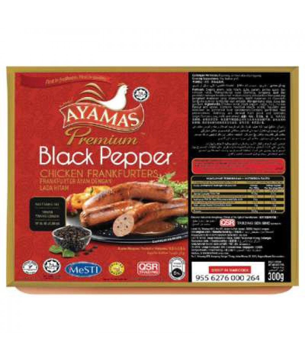 Ayamas Frankfurters Black Pepper*32 235g